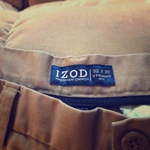 Izod Khaki Chino Straight Fit 32 x 30
